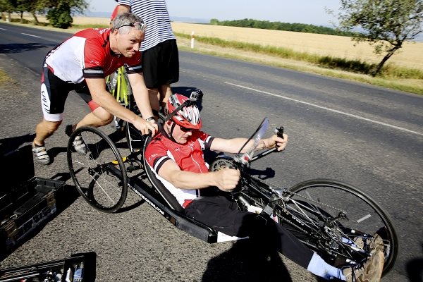 Wheelchair e-bike after spinal cord injury