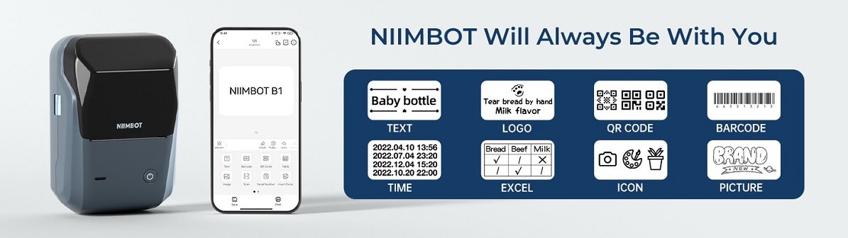 Tiskárna štítků Niimbot B1 Smart lake blue