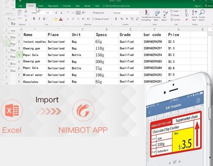Tiskárna štítků Niimbot B1 Smart lake blue