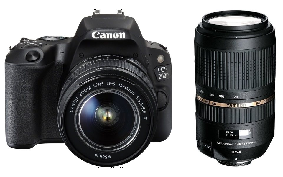 Canon Lens 18-55 mm + Tamron 70-300 mm Canon Lens 18-55 mm + Tamron 70-300 mm