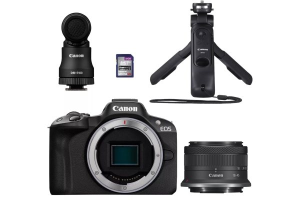 Canon EOS R50 čierny + RF-S 18-45mm f/4.5-6.3 IS STM CREATOR KIT