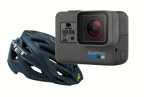 Digitální kamera GOPRO HERO 6 Black + Helma Met Terra petrol 