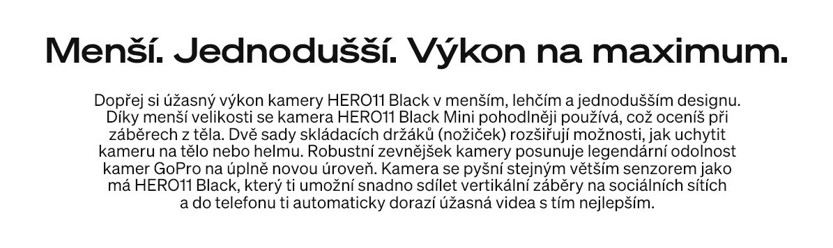 Outdoorová kamera GoPro HERO11 Black Mini