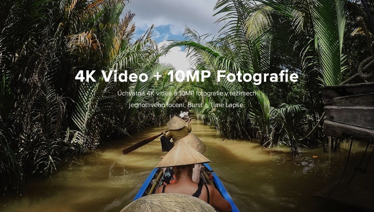 4K Video + 10MP Fotografie - Úchvatná 4 K videa a 10MP fotografie v režimech jednotlivého focení, Burst a Time Lapse.