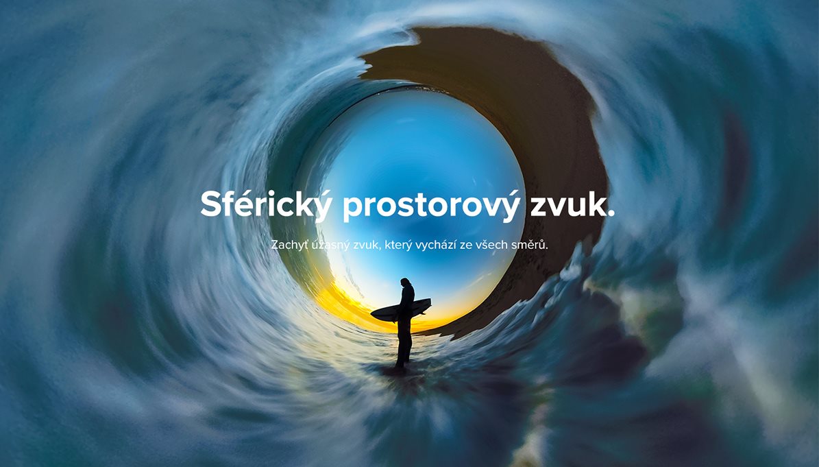 Zachyť úžasný zvuk, který vychází ze všech směrů.