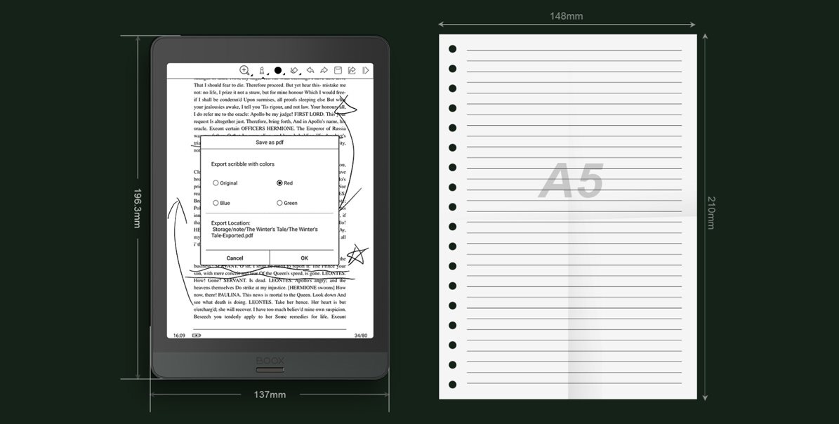 Kompaktes Design eBook Reader Onyx BOOX Nova3