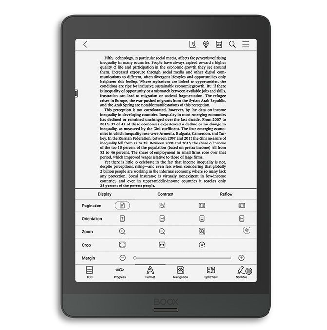7,8" E ink Display eBook Reader Onyx BOOX Nova3