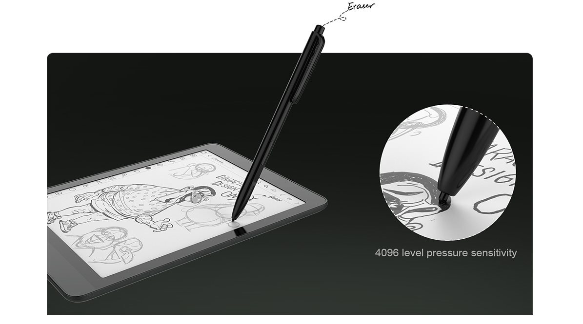 Stylus mit 4096 Empfindlichkeitsstufen eBook Redaer Onyx BOOX Nova3