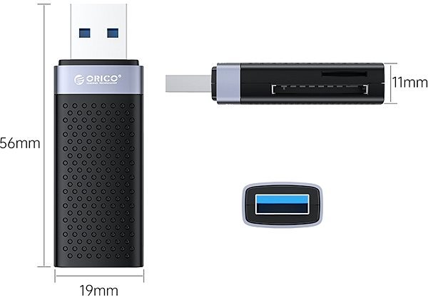 Čtečka karet ORICO TF+SD Dual Port Card Reader
