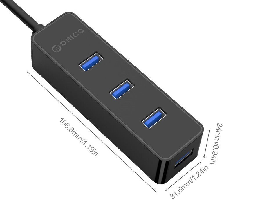 USB Hub ORICO W5PH4-U3-V1-BK-BP-CZ