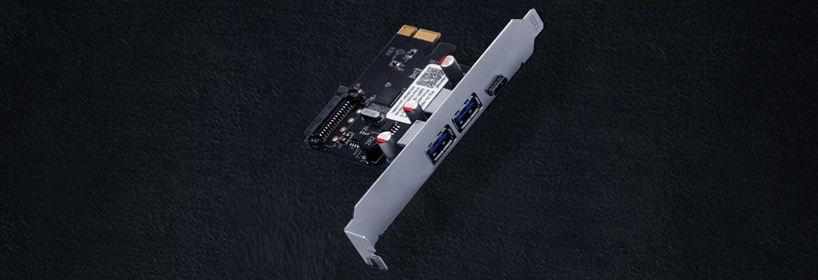 ORICO PCI-E 2xUSB 3.0 + USB-C Erweiterungskarte ORICO PCI-E 2xUSB 3.0 + USB-C Erweiterungskarte