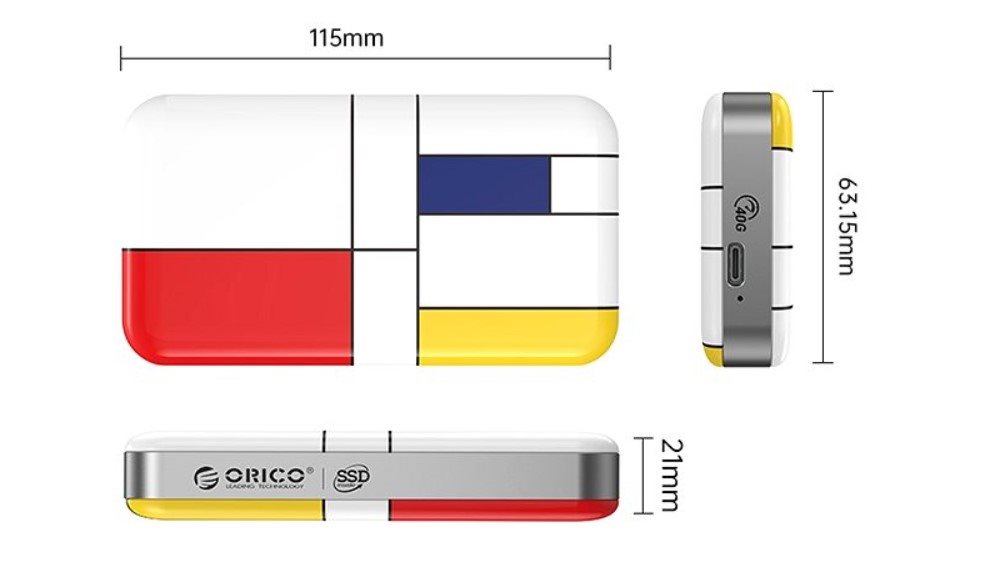 Externes Laufwerk ORICO-USB4 High Speed Portable SSD Montage 40G series Externes Laufwerk ORICO-USB4 High Speed Portable SSD Montage 40G series