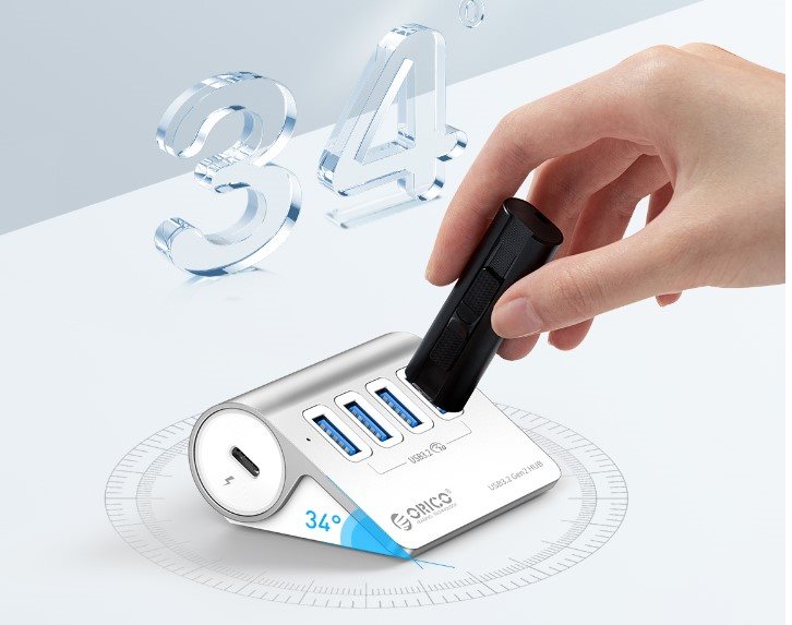 USB-Hub ORICO Aluminiumlegierung 4-PORT USB3.2 10G HUB USB-Hub ORICO Aluminiumlegierung 4-PORT USB3.2 10G HUB