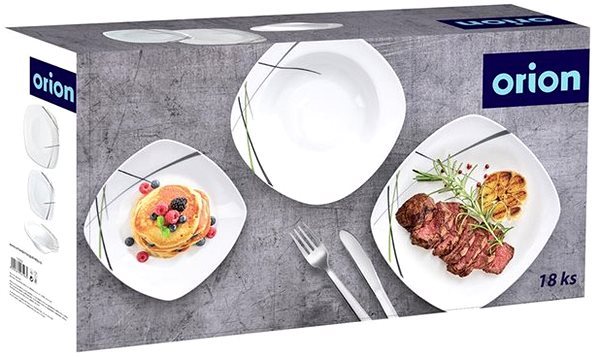 ORION GREEN 18-piece porcelain dinner set