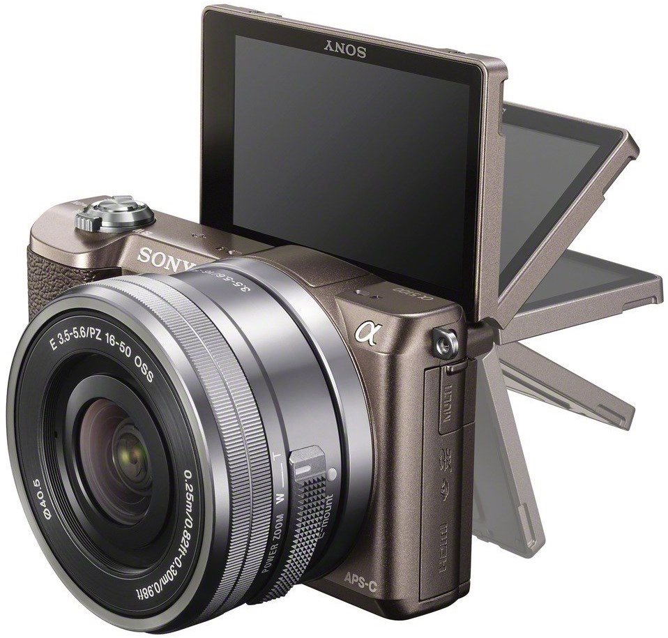 Sony Alpha 5100 hnedý Využijete výklopný displej