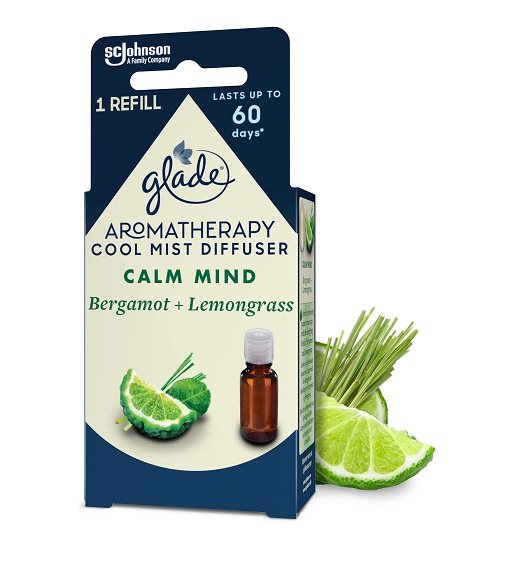 GLADE Aromatherapy Cool Mist Diffuser Calm Mind Essential Oil
