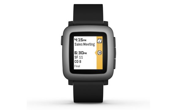 Pebble Time Smartwatch černé
