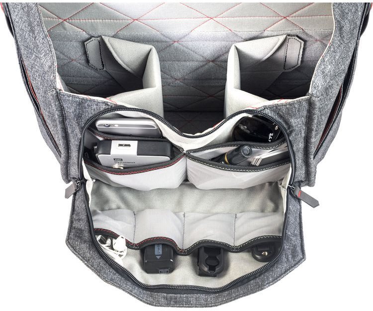 Inside, you'll find a variety of pockets and distributors for small accessories