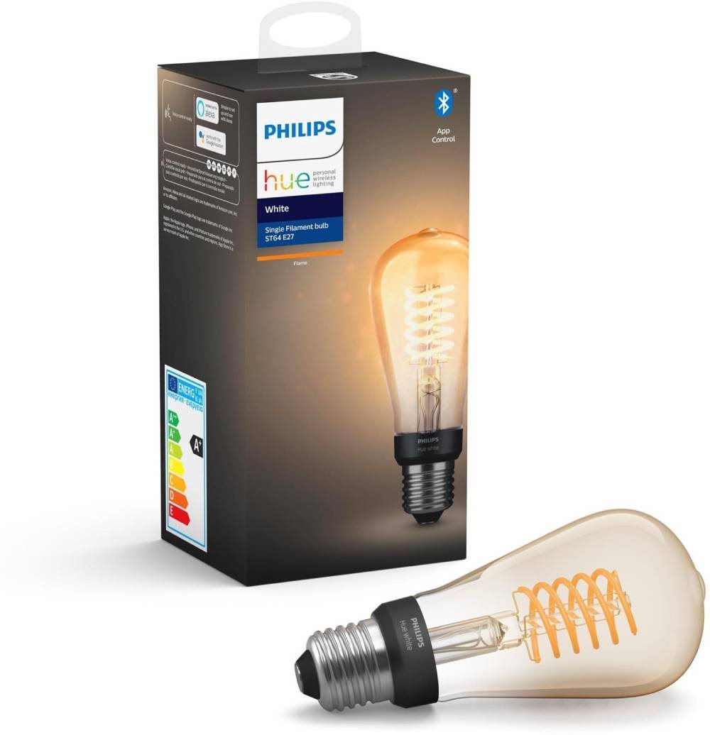 Philips Hue White Filament 7 W LED-Lampe mit E27-Sockel ST64