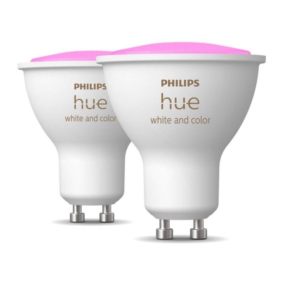 LED žárovka Philips Hue White and Color Ambiance 4,3 W s paticí GU10, 2 ks v balení