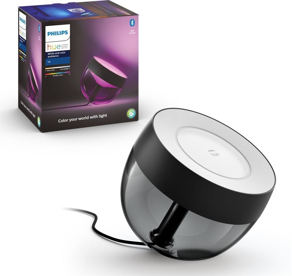 Designové stolní svítidlo Philips Hue Iris v černém provedení