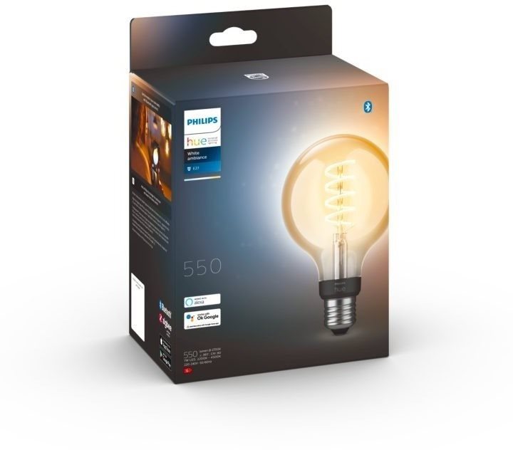 Philips Hue White Ambiance 7 W 550 Filament LED bulb with E27 base Philips Hue White Ambiance 7 W 550 Filament LED bulb with E27 base