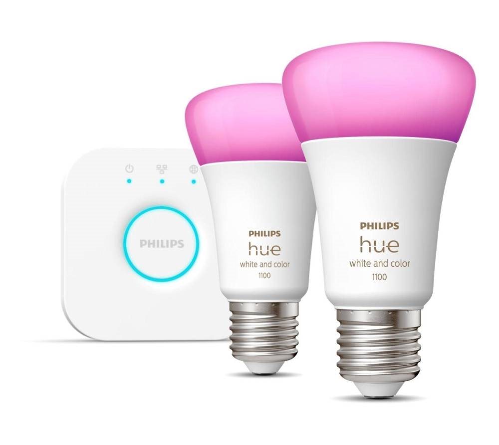 LED žárovka Philips Hue White and Color Ambiance 9 W s paticí E27, 2 kusy v balení