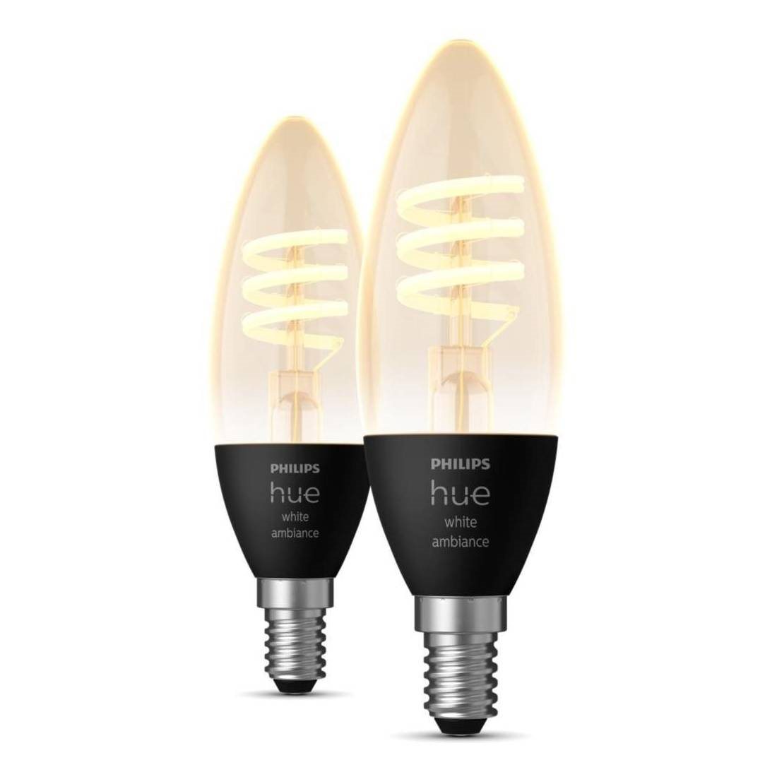 LED žiarovka Philips Hue White Ambiance 4,6 W 550 Filament s päticou E14, 2 ks v balení