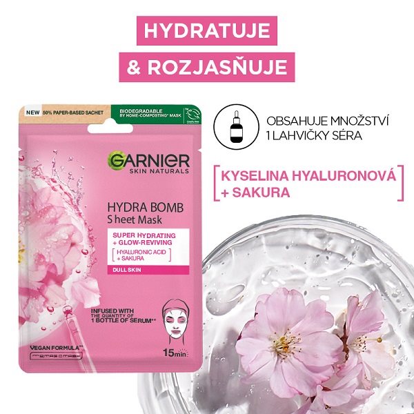 GARNIER Skin Naturals Hydra Bomb Eye Sheet Mask Orange Juice