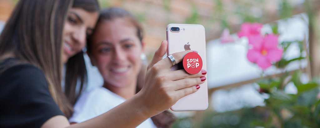Pohodlné pořizování selfie Praktický držák Spinpop