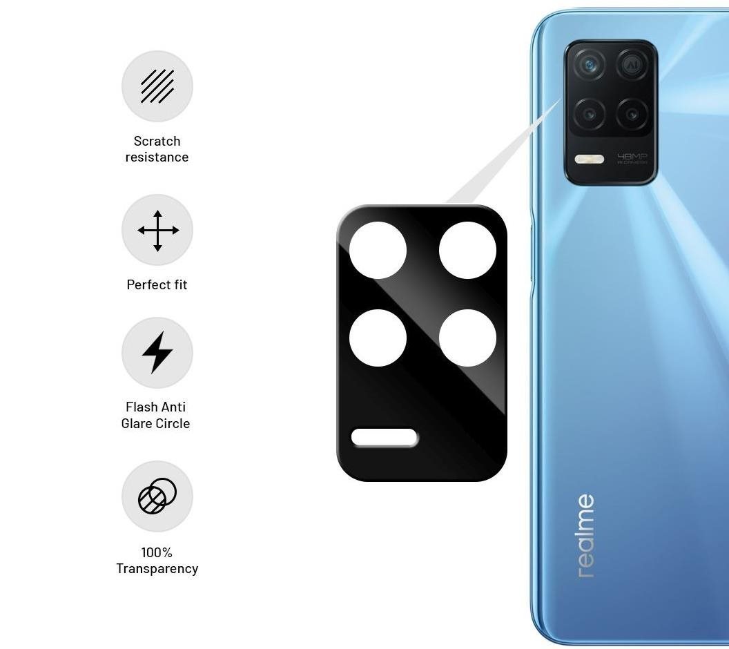 FIXED Lens Cover with Flash Anti Glare Circle for Realme 8 5G