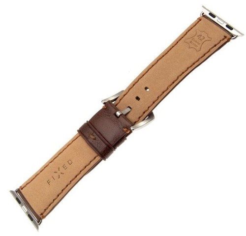 Řemínek FIXED Berkeley pro Apple Watch 42 mm a 44 mm se stříbrnou sponou velikost L hnědý Řemínek FIXED Berkeley pro Apple Watch 42 mm a 44 mm se stříbrnou sponou velikost L hnědý