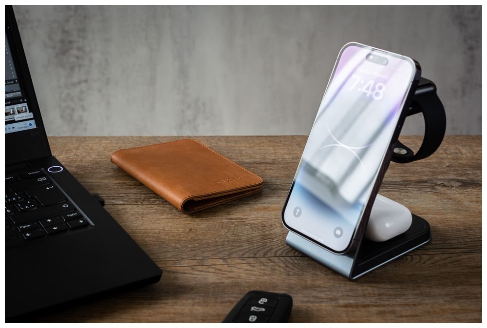 MagSafe bezdrátová nabíječka FIXED MagPowerstation ALU