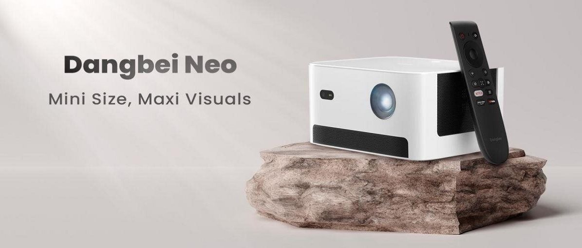Projektor Dangbei Neo, Mini projektor All in one, 1080p, biely