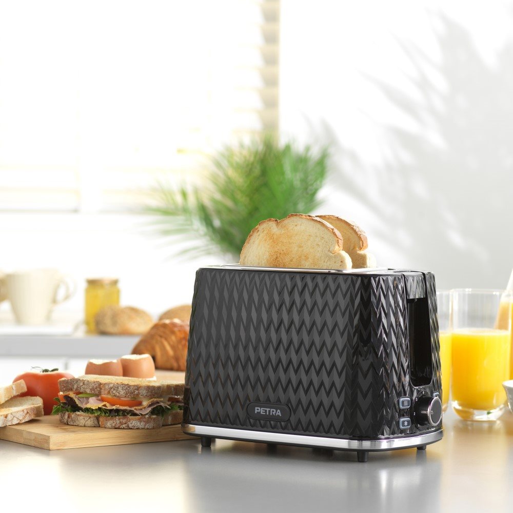 Toaster PETRA Chevron Toaster Black