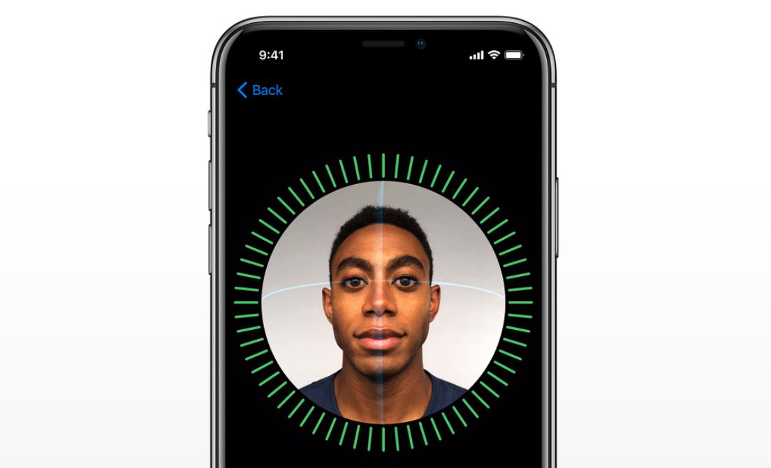 Mobilní telefon iPhone X, Face ID