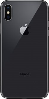 Mobilní telefon iPhone X, zadní strana