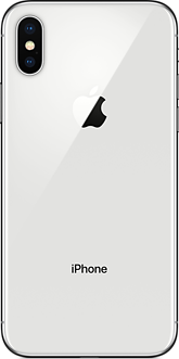 Zadní strana Stříbrný iPhone X