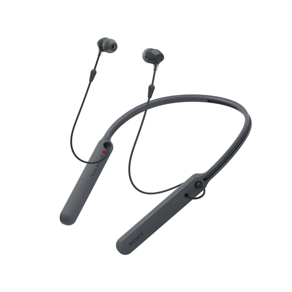 Sluchátka s mikrofonem Sony WI-C400 černá bezdrátová