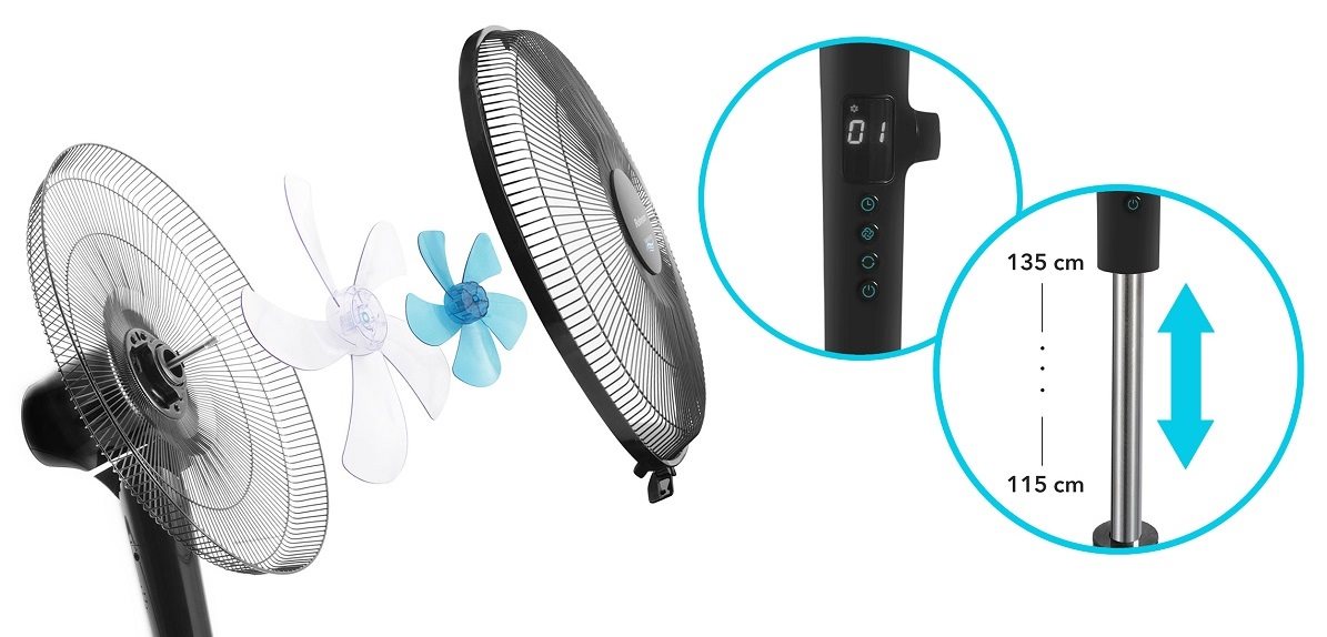 Stojanový ventilátor Rohnson R-8600 Silent Breezer