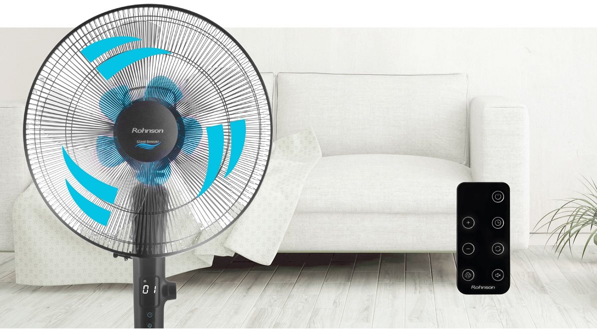 Stojanový ventilátor Rohnson R-8600 Silent Breezer