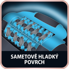 New epilation head with smooth surface Epilátor Rowenta EP8060F0 Skin Respect - hladký povrch