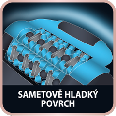 New epilation head with smooth surface Epilátor Rowenta EP8020F0 Skin Respect - hladký povrch