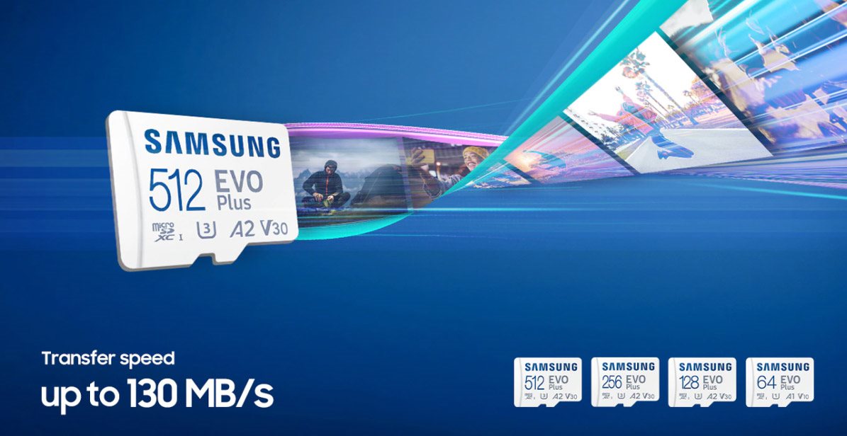 Paměťová karta Samsung MicroSDXC 512GB EVO Plus 