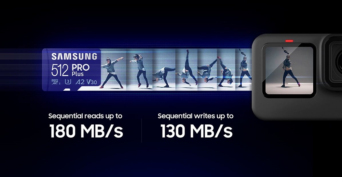 Paměťová karta Samsung MicroSDXC 512GB PRO Plus + USB adaptér (2023)
