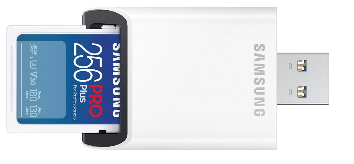 Samsung SDXC 256GB PRO PLUS Speicherkarte + USB-Adapter Samsung SDXC 256GB PRO PLUS Speicherkarte + USB-Adapter