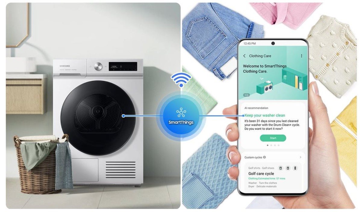 Sušička prádla SAMSUNG BESPOKE AI DV90BB7445GBS7