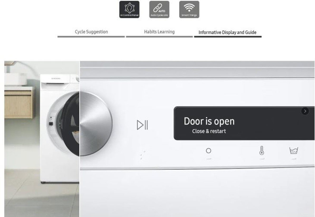 Parní pračka SAMSUNG WW80T554DAW/S7 Parní pračka SAMSUNG WW80T554DAW/S7