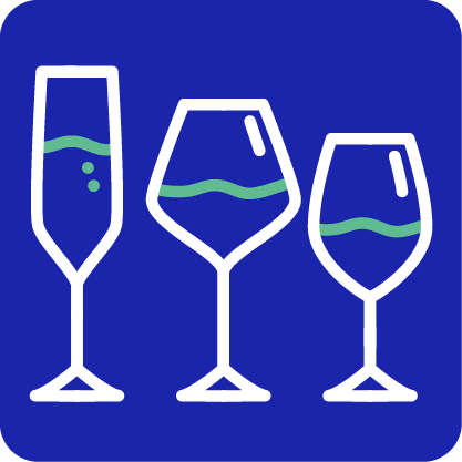 Sada sklenic na bílé víno Siguro ​Locus