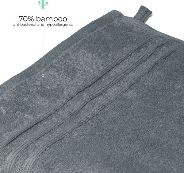 Siguro Bamboo Towel, 50 x 100 cm, Dark Grey